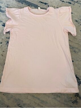 Crewcuts Girl’s Flutter Sleeve Pink Shirt XL 14-16